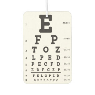 Optometrie-Sehtest-Diagramm-Luftverbesserer Autolufterfrischer