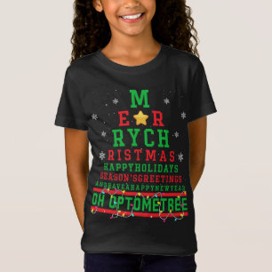 Optometrie Weihnachtsbaum Brille Augen Weihnachten T-Shirt