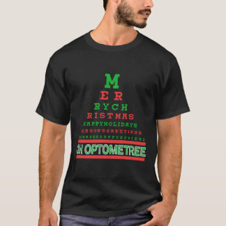 Optometrie Weihnachtsbaum Eyegbrille Augenkrankenk T-Shirt