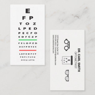 Optometriker   Augenprüfdiagramm   Pflege der Sehk Terminkarte