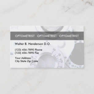 Optometriker-einzigartige Visitenkarten Terminkarte