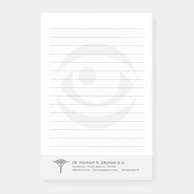 Optometriker| Eye Doctor individuell einstellbare  Post-it Klebezettel (Vorderseite)