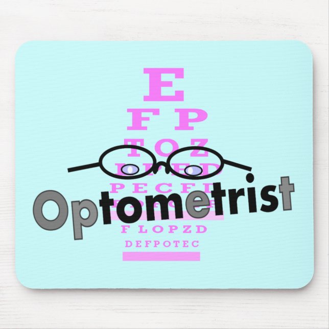 Optometriker-Geschenke, Brillen und Eyechart Mousepad (Vorne)