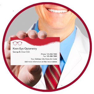 Optometriker Modernes Design Visitenkarte