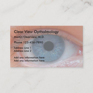 Optometriker-oder Ophthalmologist-Verabredung Visitenkarte