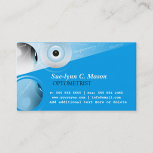 Optometriker-Optometrie mustert Visitenkarte