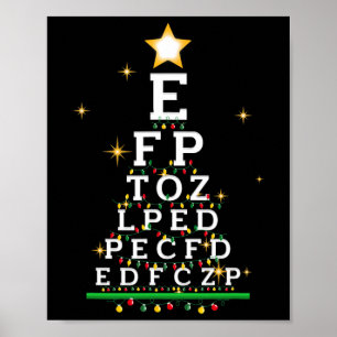 Optometriker Optometrie Weihnachts-Ophthalmologe E Poster