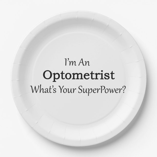Optometriker Pappteller (Vorderseite)