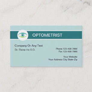 Optometriker-Thema-Visitenkarten Terminkarte