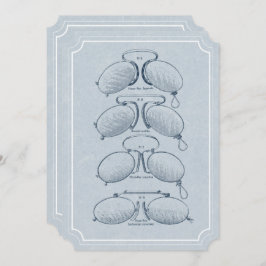 Optometriker-Vintage Brillen-Abschluss-Karte Einladung