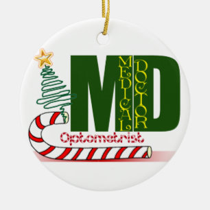 OPTOMETRIKER-WEIHNACHTSverzierungmd-DOKTOR Keramikornament