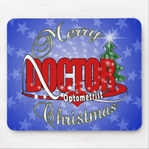 OPTOMETRIST DOCTOR MERRY CHRISTMAS MOUSEPAD