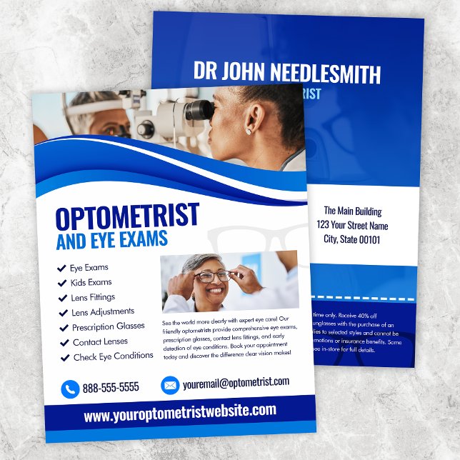 Optometrist Eye Exam Flyer Template (Von Creator hochgeladen)