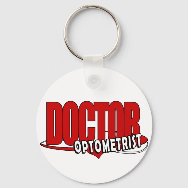 OPTOMETRIST LOGDOKTOR BIG RED SCHLÜSSELANHÄNGER (Vorderseite)