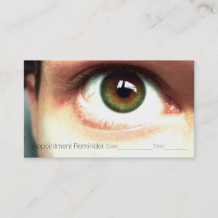Optometrist.Ophthalmologist.Eye Prüfung. Terminkarte