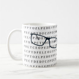 Optometrist Optician Eye Test Chart and Specs  Kaffeetasse