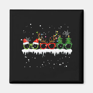 Optometrist Weihnachtsbaum Brille Kostüm Santa Opt Magnet