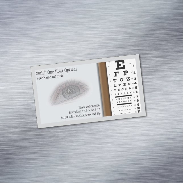 Optometristen Business Card Magnet (Beispiel)