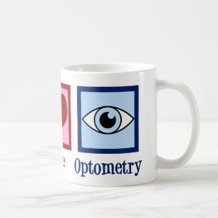 Optometristen Peace Liebe Optometrie Blauer Augena Kaffeetasse