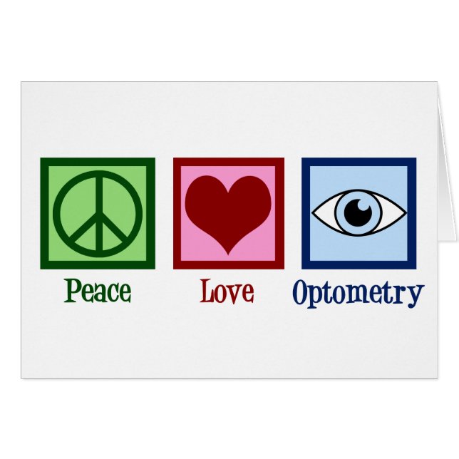 Optometristische Liebe Optometrie Augenarztkarte (Vorderseite (Horizontal))