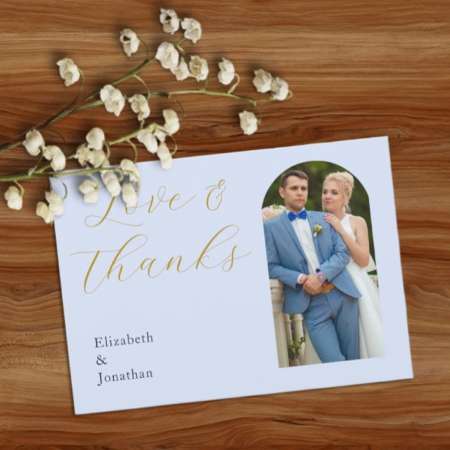 Opulent Blue Wedding Dankeskarte (Von Creator hochgeladen)