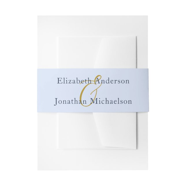 Opulent Blue Wedding Einladungsbanderole (Vorderseite Beispiel)