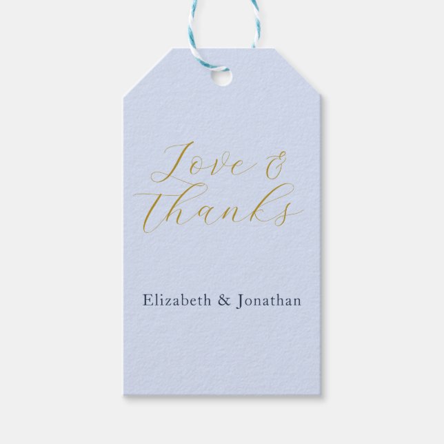 Opulent Blue Wedding Geschenkanhänger (Vorderseite)