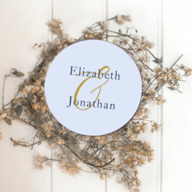 Opulent Blue Wedding Runder Pappuntersetzer (Von Creator hochgeladen)