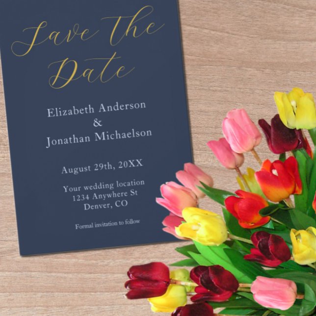 Opulent Blue Wedding Save The Date (Von Creator hochgeladen)
