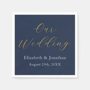 Opulent Blue Wedding Serviette