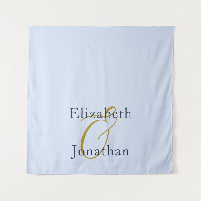 Opulent Blue Wedding Wandteppich (Vorderseite)