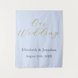 Opulent Blue Wedding Wandteppich