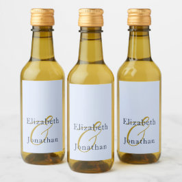 Opulent Blue Wedding Weinetikett