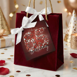 Opulent Elegant Ruby Red Gemstones 65th Birthday Geschenkanhänger