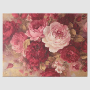 Opulent erröten und weinrot Englische Rose Gold Seidenpapier