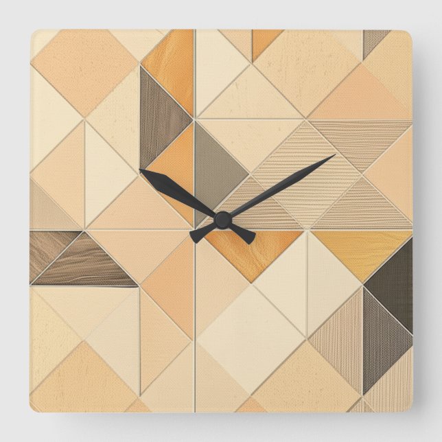 Opulent Garden Cascade Quadratische Wanduhr (Vorderseite)