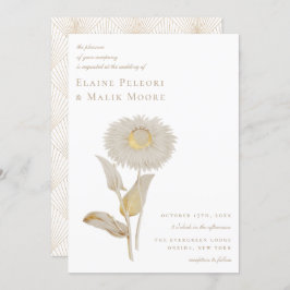 Opulent Gilded Floral Wedding Einladung