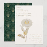 Opulent Gilded Floral Wedding Einladung