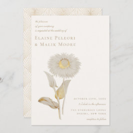 Opulent Gilded Floral Wedding Einladung