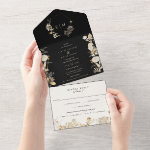 Opulent Gilded Garden Wedding All In One Einladung