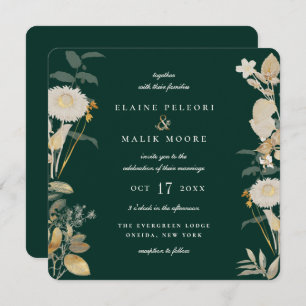 Opulent Gilded Garden Wedding Einladung