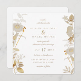 Opulent Gilded Garden Wedding Einladung