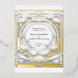 Opulent Gold Floral Motif, Einladung zur Hochzeits