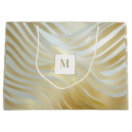 Opulent Gold und White Multi Gemustert Große Geschenktüte