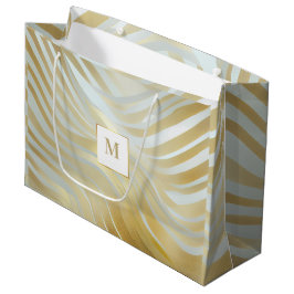 Opulent Gold und White Multi Gemustert Große Geschenktüte