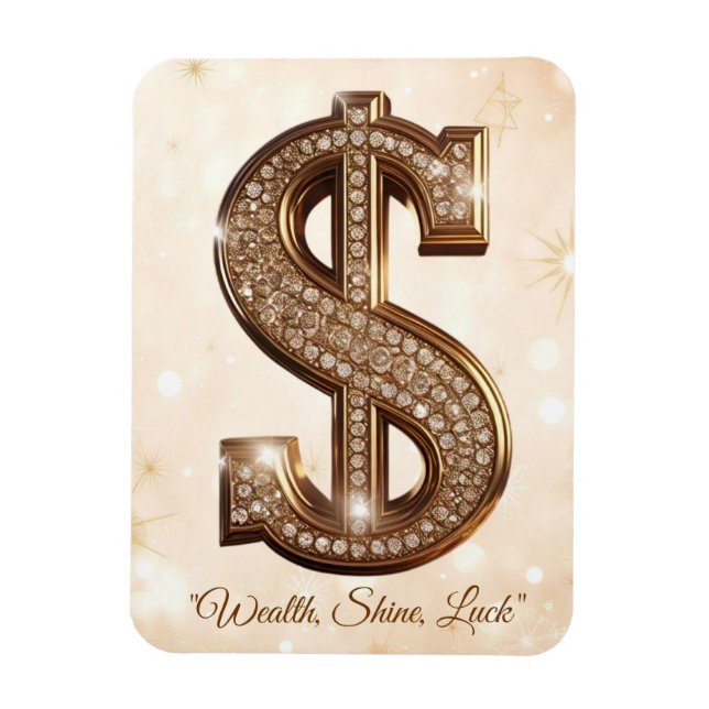 "Opulent Prosperity Symbol" Magnet (Vertikal)