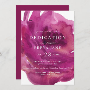 Opulent Rose Baby Dedication Einladung