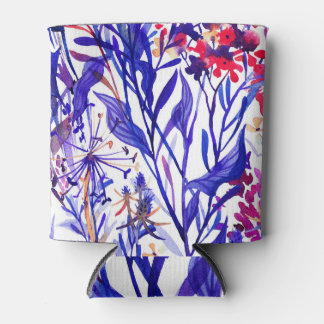 Opulent Watercolor Florals: Garten Hintergrund. Dosenkühler