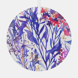 Opulent Watercolor Florals: Garten Hintergrund. Ornament Aus Glas