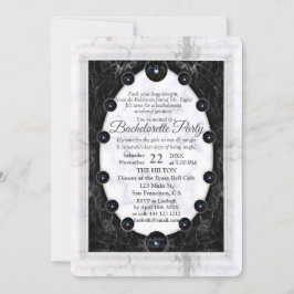 Opulent White & Black Marble Spheres Einladung
